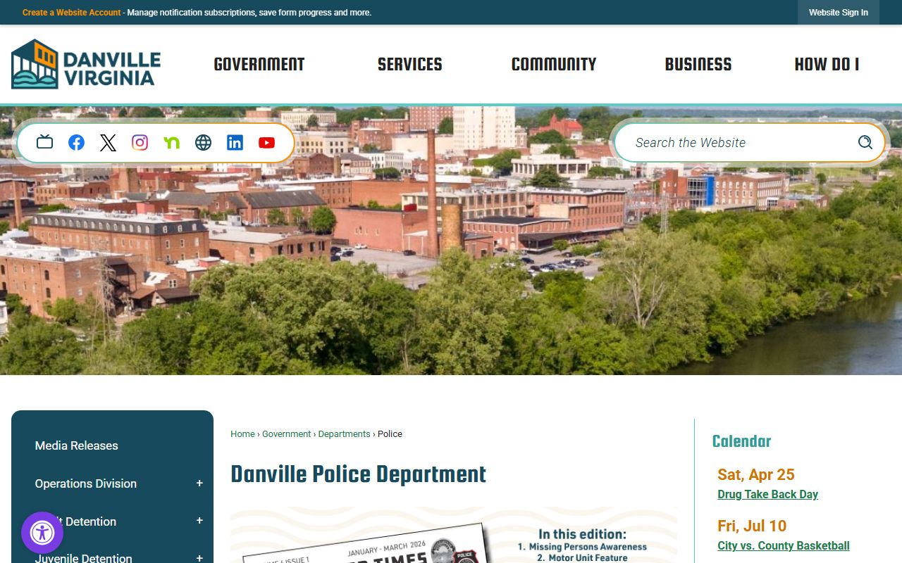 Danville Police Department criminal records Virginia