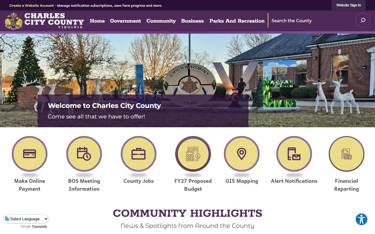 Charles City County Virginia criminal records portal