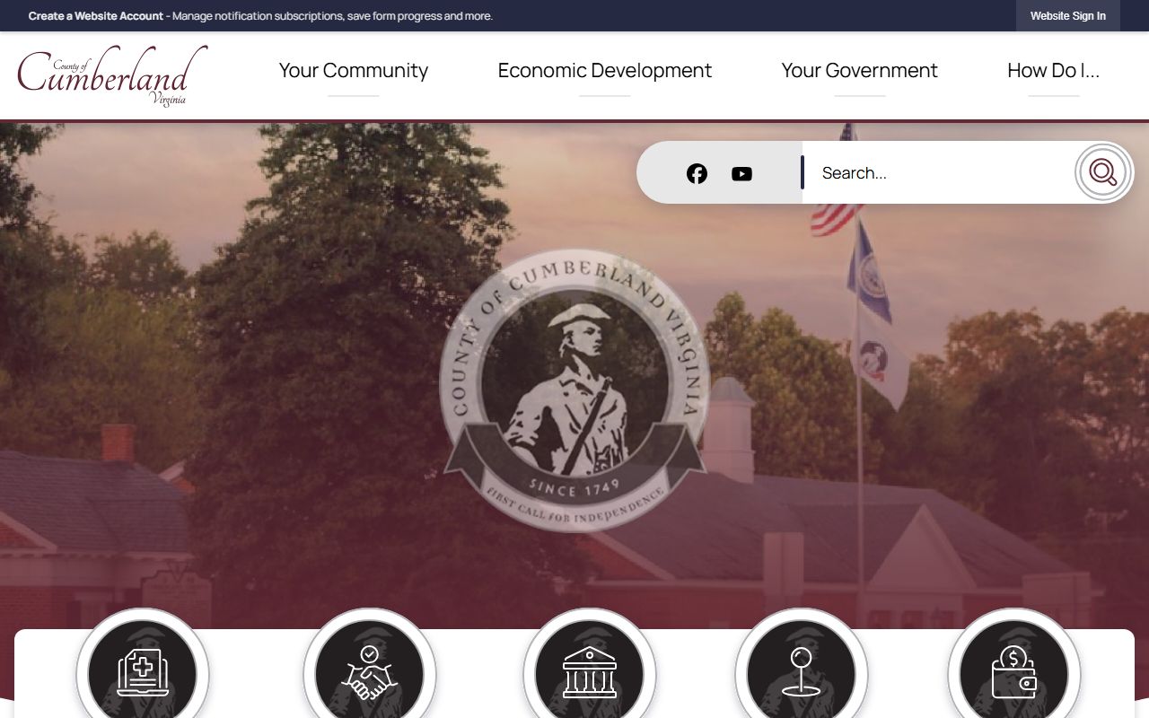 Cumberland County Virginia government portal for criminal records