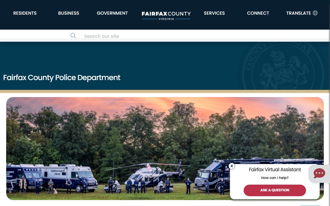 Fairfax County Police Department criminal records