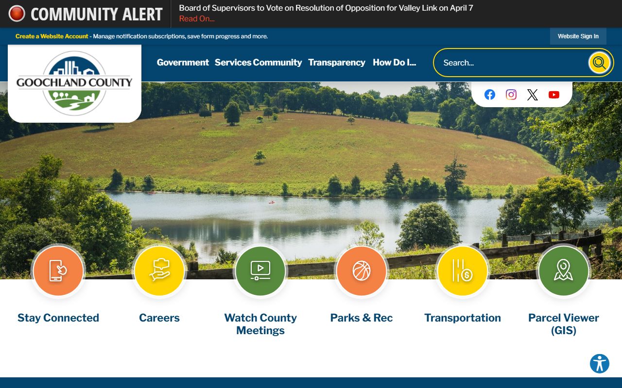 Goochland County Virginia government and criminal records