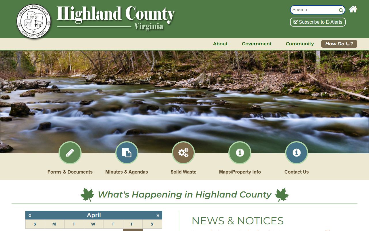 Highland County Government Sheriff criminal records