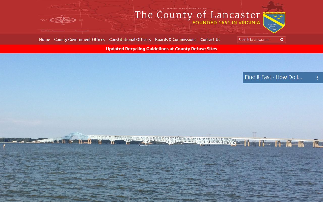 Lancaster County Government website for criminal records and public records access