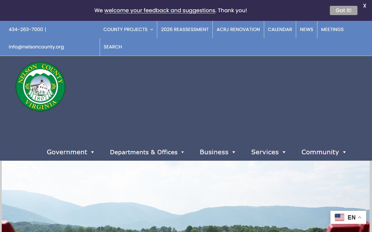 Nelson County Virginia government criminal records courthouse Lovingston