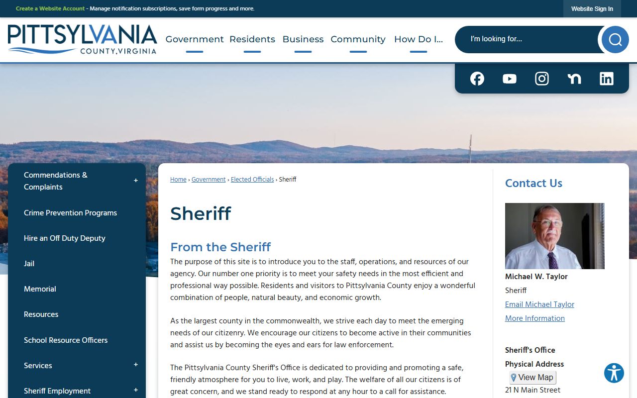 Pittsylvania County Sheriff criminal records arrest records