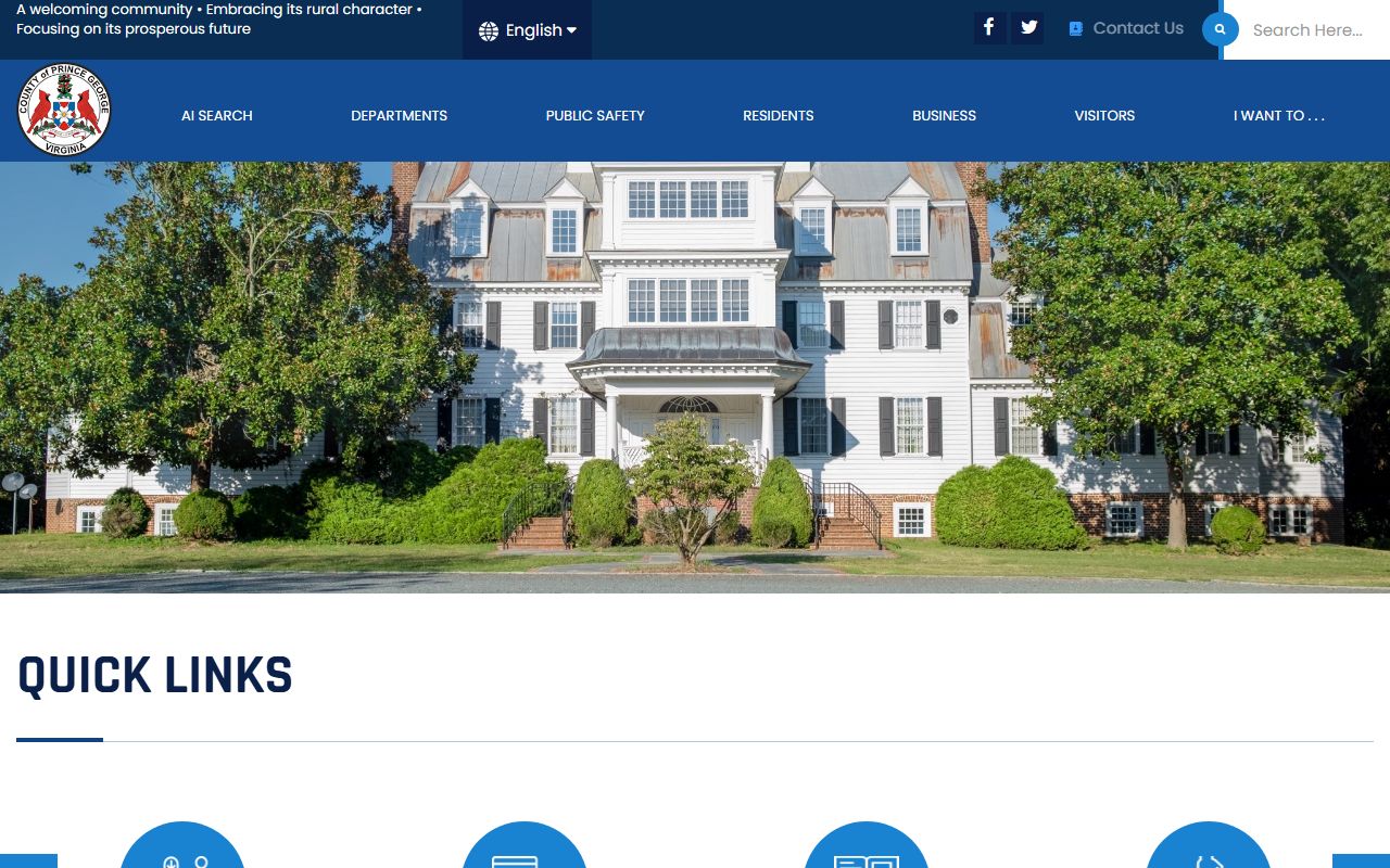 Prince George County government website for criminal records