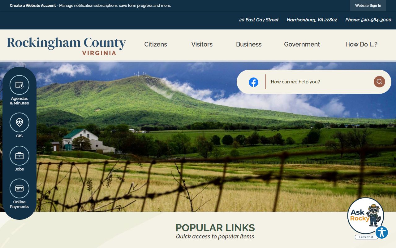 Rockingham County Virginia government criminal records