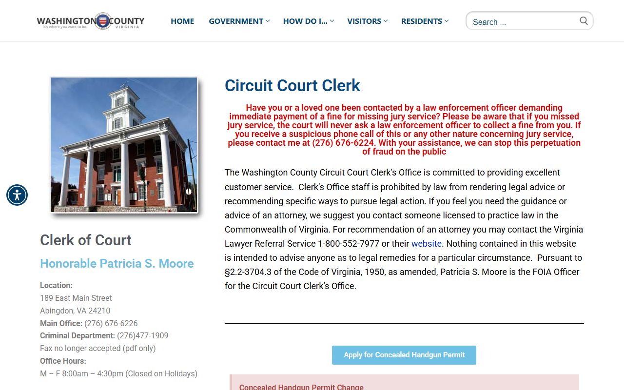 Washington County Circuit Court criminal records